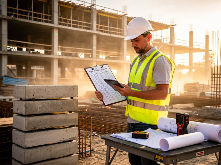 weight of concrete per cubic foot
